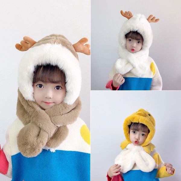 children's winter scarf hats one body fuzzy hat cute cartoon ear cap baby scarfs fashion accessories, Blue;gray
children's winter scarf hats one body fuzzy hat cute cartoon ear cap baby scarfs fashion accessories, Blue;gray