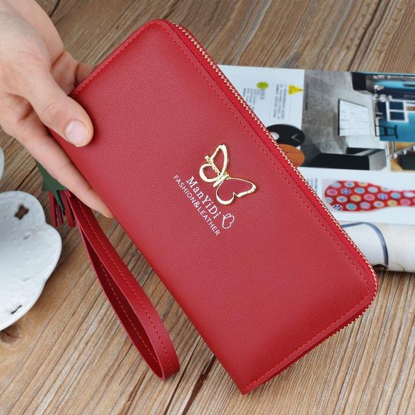 wallets butterfly wallet women's long zipper handbag 2021 european and american fashion large capacity, Red;black
wallets butterfly wallet women's long zipper handbag 2021 european and american fashion large capacity, Red;black