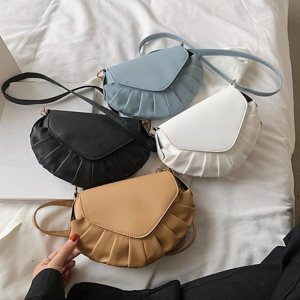 evening bags fashion women solid color pu pleated messenger bag casual semicircle handbag crossbody for phone girl
evening bags fashion women solid color pu pleated messenger bag casual semicircle handbag crossbody for phone girl