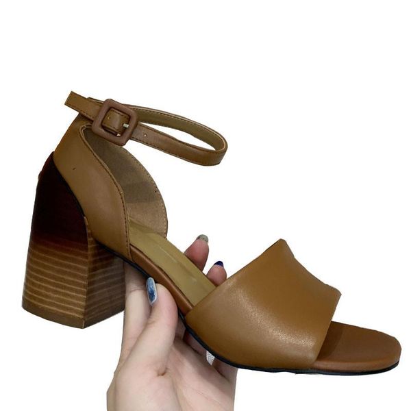 plus size 35-41 women sandals genuine leather buckle ankle strap 7cm square high heels brand open toe pumps dress shoes women, Black 
plus size 35-41 women sandals genuine leather buckle ankle strap 7cm square high heels brand open toe pumps dress shoes women, Black