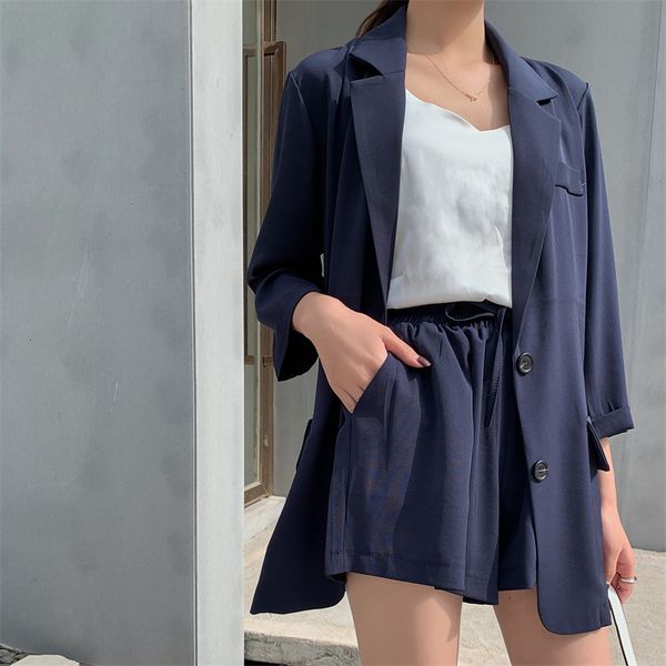 women's tracksuits hzirip solid summer casual ol loose female femme blazers + chic elegant streetwear leg long shorts suit 2 piece sets, Gray
women's tracksuits hzirip solid summer casual ol loose female femme blazers + chic elegant streetwear leg long shorts suit 2 piece sets, Gray