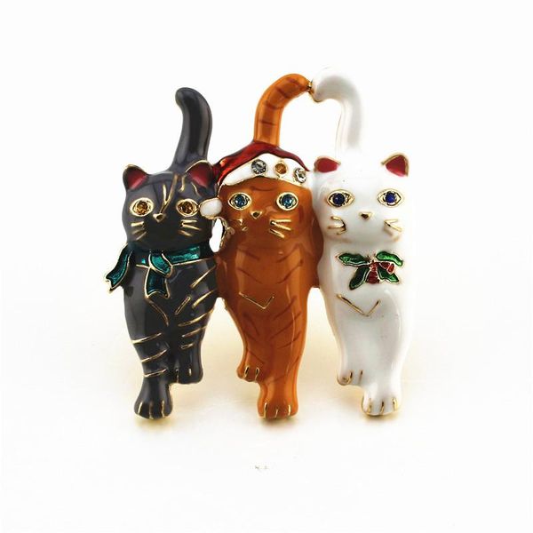 pins, brooches 2021 european and american style enamel three cat fashion temperament brooch accessories female, Gray
pins, brooches 2021 european and american style enamel three cat fashion temperament brooch accessories female, Gray
