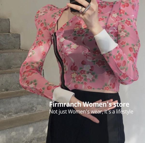 women's blouses & shirts firmranch mar chinese retro improved cheongsam asymmetrically cut flowers printed elastic zipper mesh base shi, White
women's blouses & shirts firmranch mar chinese retro improved cheongsam asymmetrically cut flowers printed elastic zipper mesh base shi, White