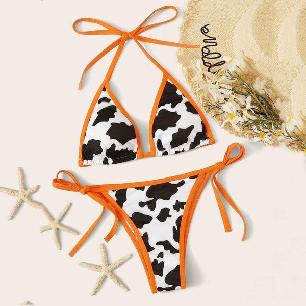 women's swimwear bikini 2021 cow print swimsuit women two pieces push up set halter biquini brazilian summer bathing suit #j2p, White;black
women's swimwear bikini 2021 cow print swimsuit women two pieces push up set halter biquini brazilian summer bathing suit #j2p, White;black