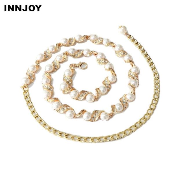 belts fashion elegant women imitation pearl alloy waist chain white rhinestone decoration clothing accessories, Black;brown
belts fashion elegant women imitation pearl alloy waist chain white rhinestone decoration clothing accessories, Black;brown