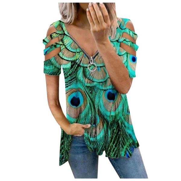 women's t-shirt zipper womens color hollow out v-neck collar short sleeve fold tshirt plus size women clothing camisetas de mujer, White
women's t-shirt zipper womens color hollow out v-neck collar short sleeve fold tshirt plus size women clothing camisetas de mujer, White