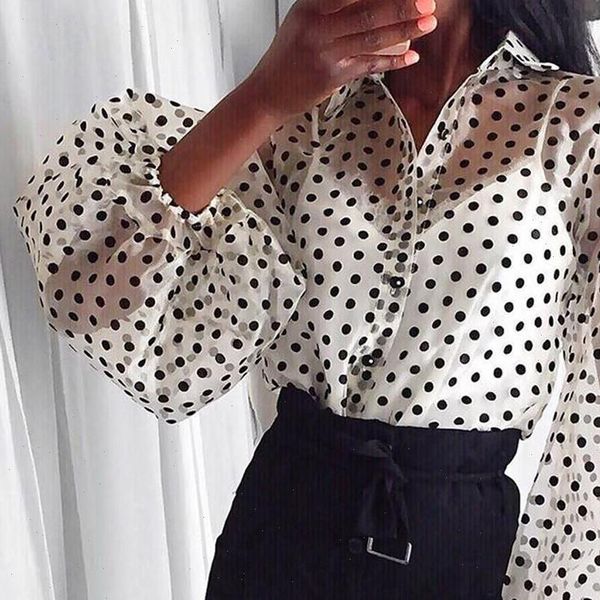 fashion perspective dot blouse casual ladies buttons loose net female women fishnet long sleeve shirt blusas pullover, White
fashion perspective dot blouse casual ladies buttons loose net female women fishnet long sleeve shirt blusas pullover, White