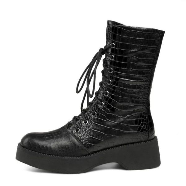 real leather women mid calf boots zipper round toe cross strap shoes warm boots women fashion payty footwear size 34-40, Black
real leather women mid calf boots zipper round toe cross strap shoes warm boots women fashion payty footwear size 34-40, Black