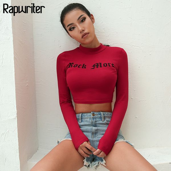 rapwriter fashion rock more letter printed cotton crop t-shirt women autumn stand collar long sleeve skinny y2k feminina 210302, White
rapwriter fashion rock more letter printed cotton crop t-shirt women autumn stand collar long sleeve skinny y2k feminina 210302, White