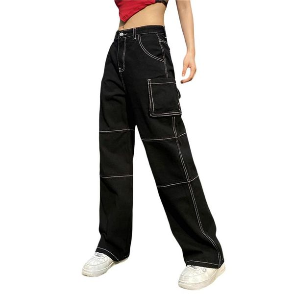 women's pants & capris hirigin y2k baggy denim wide leg straight loose trousers women patchwork line high waist jeans streetwear fashio, Black;white
women's pants & capris hirigin y2k baggy denim wide leg straight loose trousers women patchwork line high waist jeans streetwear fashio, Black;white