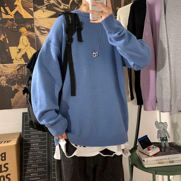 2021 new winter sweater men's warm fashion solid color casual o-neck knitted pullover men wild loose knitting sweaters mens clothes -2, White;black
2021 new winter sweater men's warm fashion solid color casual o-neck knitted pullover men wild loose knitting sweaters mens clothes -2, White;black