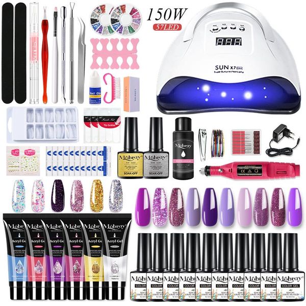nail art kits mobray extension glue gel polish set with uv led dryer lamp semi permanent varnish manicure electric drill tool
nail art kits mobray extension glue gel polish set with uv led dryer lamp semi permanent varnish manicure electric drill tool