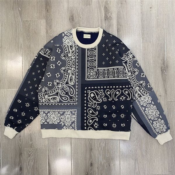 2021 new cashew flower printing kapital sweatshirts men women spliced vintage crewneck pullovers hoodie yage, Black
2021 new cashew flower printing kapital sweatshirts men women spliced vintage crewneck pullovers hoodie yage, Black