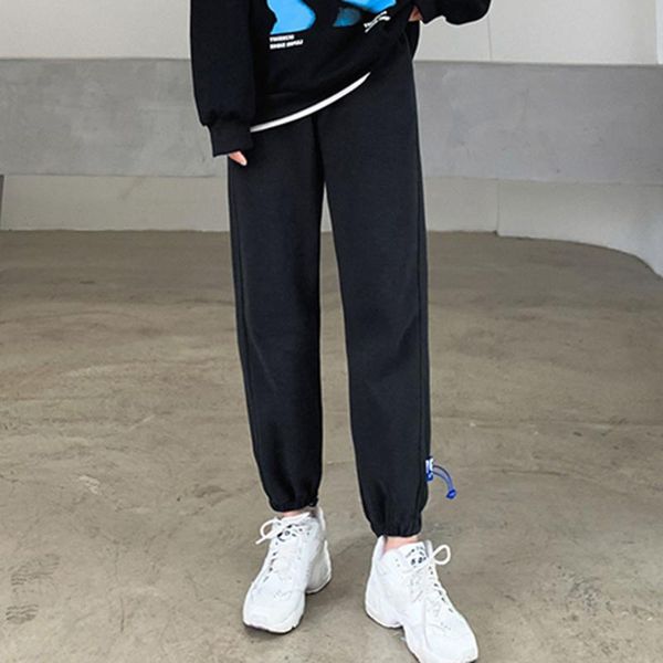 women's pants & capris japan style casual spring summer korean fashion temperament loose tie feet solid color tight simple straight 202, Black;white
women's pants & capris japan style casual spring summer korean fashion temperament loose tie feet solid color tight simple straight 202, Black;white