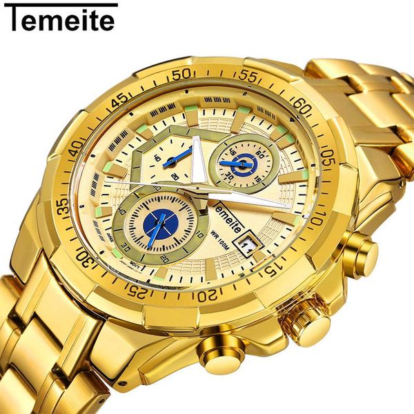 wristwatches temeite mens watches full gold quartz men stainless steel waterproof sport clock men's, Slivery;brown
wristwatches temeite mens watches full gold quartz men stainless steel waterproof sport clock men's, Slivery;brown