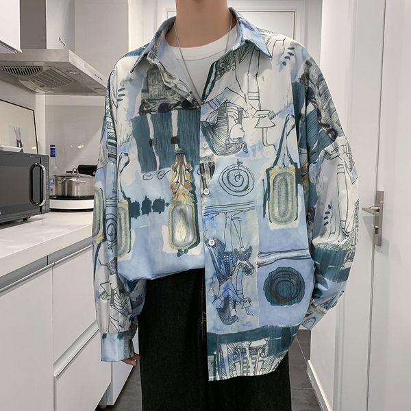 2021 new autumn men's clothing long sleeve hawaiian shirt flower colour printing french cuff mens shirts camisa masculina -2xl 6096, White
2021 new autumn men's clothing long sleeve hawaiian shirt flower colour printing french cuff mens shirts camisa masculina -2xl 6096, White