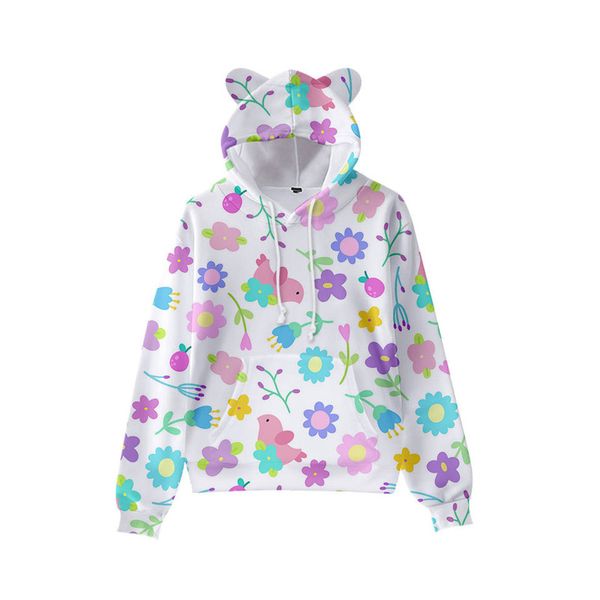 white chrysanthemum print cute boy girl clothes hooded 3d printed hooded sweater autumn early winter ears hooded pullover, Black
white chrysanthemum print cute boy girl clothes hooded 3d printed hooded sweater autumn early winter ears hooded pullover, Black