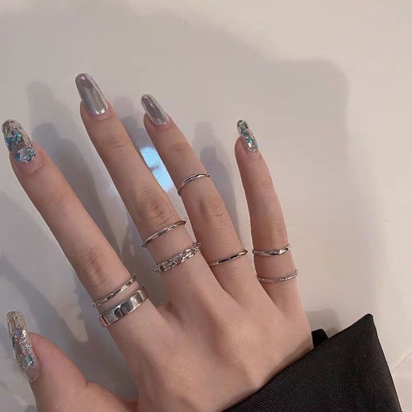 7pcs simple vintage rings for women girl gift trendy punk gothic hip hop knuckles set statement rock cool party jewellery, Slivery;golden
7pcs simple vintage rings for women girl gift trendy punk gothic hip hop knuckles set statement rock cool party jewellery, Slivery;golden