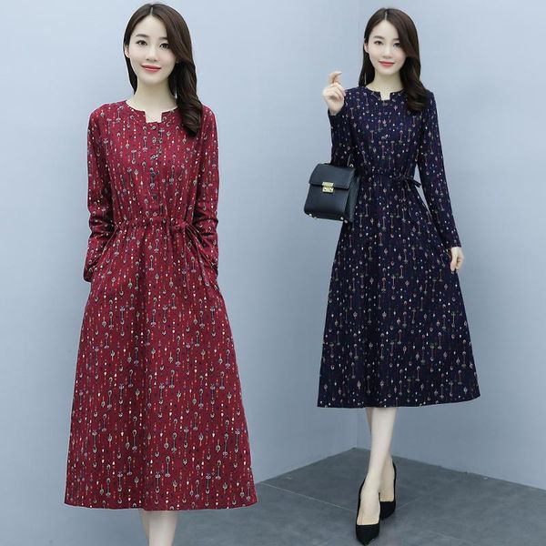 casual dresses coigarsam women dress autumn 2021 print long sleeve cotton linen elastic high waist red navy blue, Black;gray
casual dresses coigarsam women dress autumn 2021 print long sleeve cotton linen elastic high waist red navy blue, Black;gray