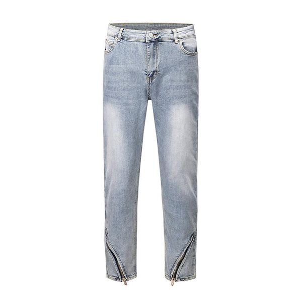 men's jeans ankle scimitar zipper ripped retro loose mens pants straight streetwear washed oversized casual denim trousers, Blue
men's jeans ankle scimitar zipper ripped retro loose mens pants straight streetwear washed oversized casual denim trousers, Blue