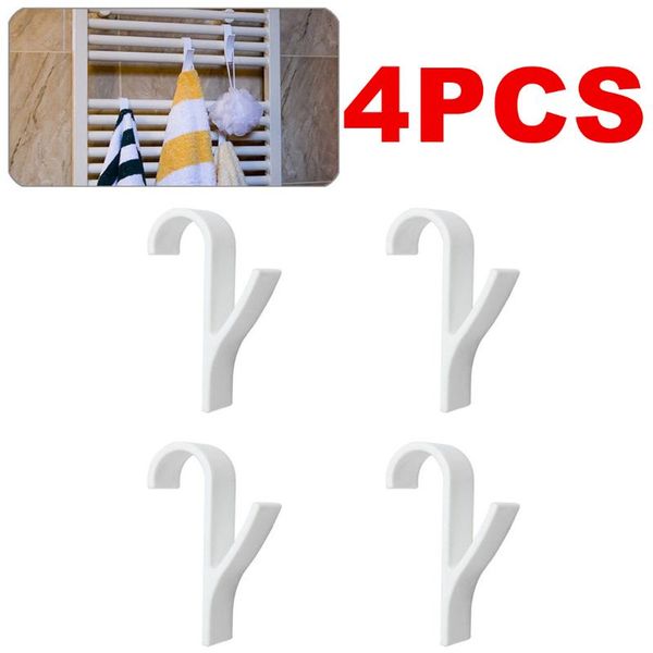 hooks & rails 4 pcs white clear heated towel radiatorrail clothes hanger bath hook holdere scarf