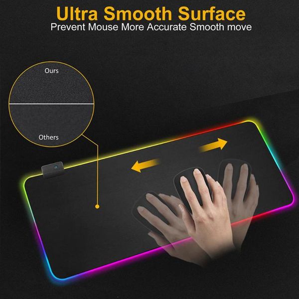 mouse pads & wrist rests rgb soft large gaming pad oversize glowing led extended mousepad non-slip rubber base computer keyboard mat for pc
mouse pads & wrist rests rgb soft large gaming pad oversize glowing led extended mousepad non-slip rubber base computer keyboard mat for pc
