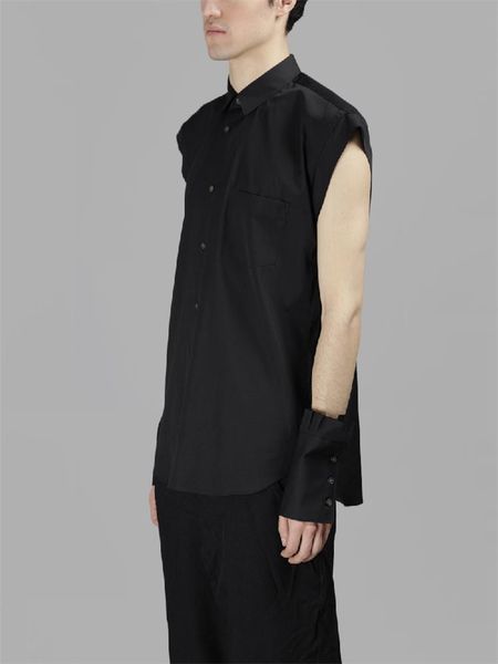 men's casual shirts shirt summer solid color lapel youth fashion trend personality stitching design sleeveless, White;black
men's casual shirts shirt summer solid color lapel youth fashion trend personality stitching design sleeveless, White;black