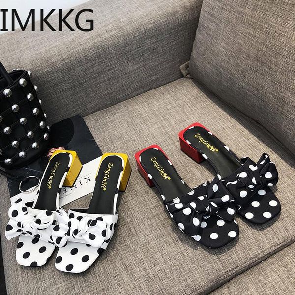slippers women fashion casual bowknot polka dot med heel slide outdoor beach shoes summer flip flops, Black
slippers women fashion casual bowknot polka dot med heel slide outdoor beach shoes summer flip flops, Black