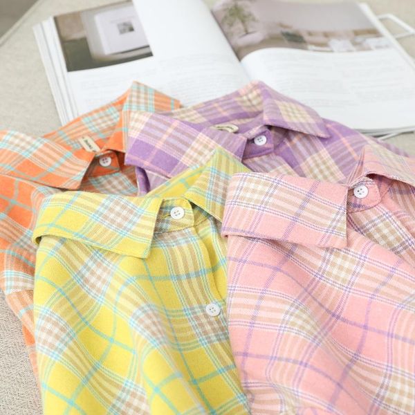 women's blouses & shirts clothing women shirt hipster plaid loose korean style student base brushed coat, White
women's blouses & shirts clothing women shirt hipster plaid loose korean style student base brushed coat, White