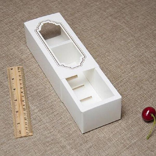 100 pcs white kraft paper macaroon box packaging drawer box with pvc window wedding/birthday party gift
100 pcs white kraft paper macaroon box packaging drawer box with pvc window wedding/birthday party gift