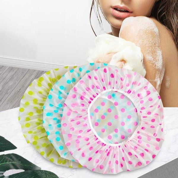 shower caps waterproof wave point bath cap hat elastic reusable hair cover for women salon supplies home product
shower caps waterproof wave point bath cap hat elastic reusable hair cover for women salon supplies home product