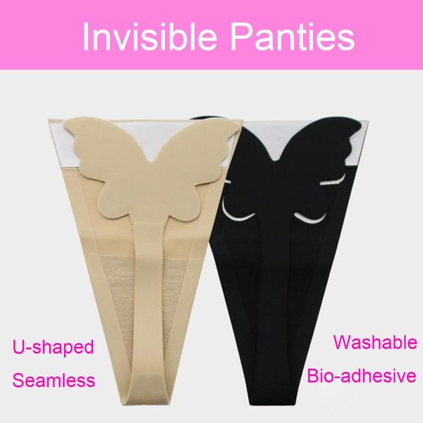 women's panties lingerie invisible one piece thong ladies bio-adhesive exotic u-shaped seamless underwear women washable reusable, Black;pink
women's panties lingerie invisible one piece thong ladies bio-adhesive exotic u-shaped seamless underwear women washable reusable, Black;pink
