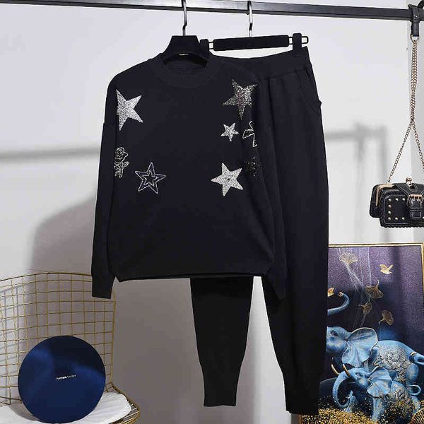 women's tracksuits set of sequins for autumn and winter, female sweater loose with long sleeve + casual pants, two parts 99pn, Gray
women's tracksuits set of sequins for autumn and winter, female sweater loose with long sleeve + casual pants, two parts 99pn, Gray