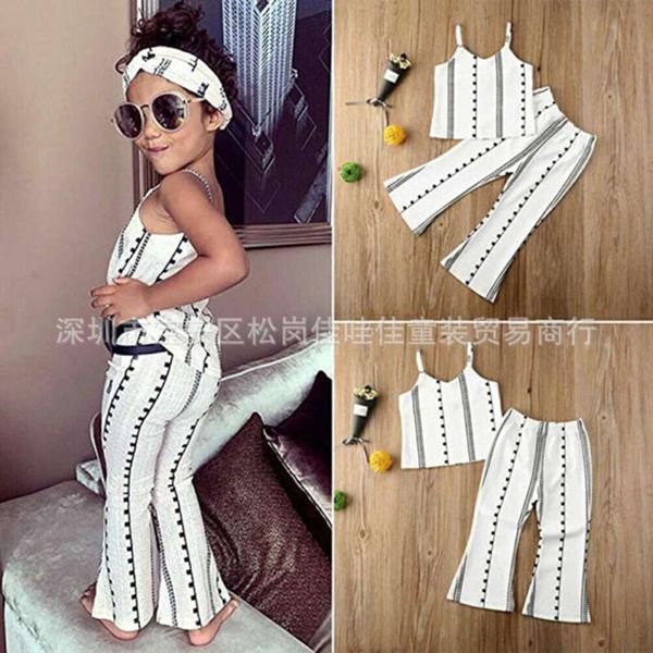 2021 children's wear ins summer new suspender + 2-piece women's pants, White
2021 children's wear ins summer new suspender + 2-piece women's pants, White