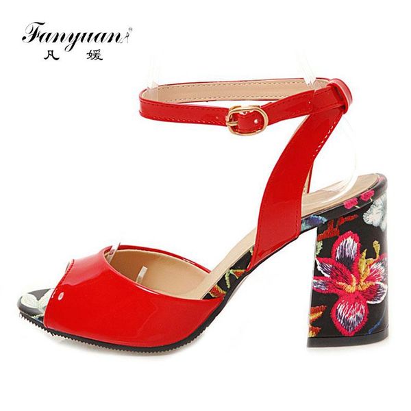 dress shoes fanyuan women sandals summer printed ankle strap high heels party zapatos mujer open toe black red
dress shoes fanyuan women sandals summer printed ankle strap high heels party zapatos mujer open toe black red