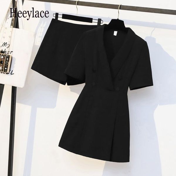 plus size tracksuits office ladies black two pieces set 4xl deep v neck short sleeve high waist dresses and shorts sets korean casual
plus size tracksuits office ladies black two pieces set 4xl deep v neck short sleeve high waist dresses and shorts sets korean casual