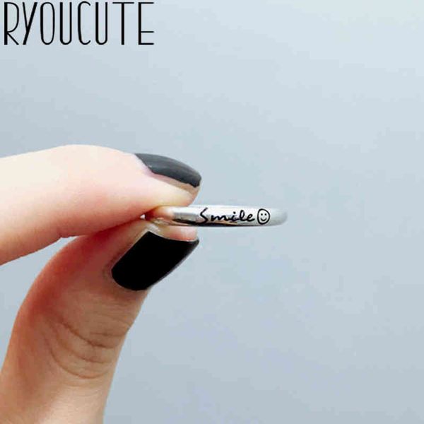band original design popular smile letter finger ring simple rings for women wedding engagement jewelry, Silver
band original design popular smile letter finger ring simple rings for women wedding engagement jewelry, Silver