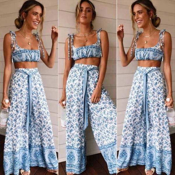 fashion women two piece casual crop long pants floral print causal beach holiday women set outfits, Gray
fashion women two piece casual crop long pants floral print causal beach holiday women set outfits, Gray