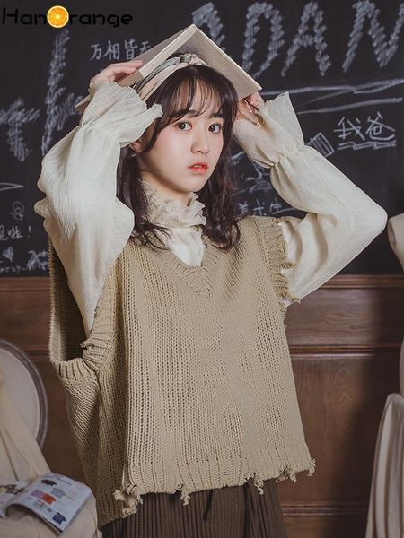 women's vests cut through by hand hole spring autumn female v-neck knitted sweater vest loose, Black;white
women's vests cut through by hand hole spring autumn female v-neck knitted sweater vest loose, Black;white