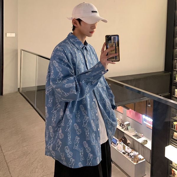 new 2021 privathinker harajuku men casual long sleeve denim shirt woman graphic printed shirts oversize man clothing hip hop zchl, White;black
new 2021 privathinker harajuku men casual long sleeve denim shirt woman graphic printed shirts oversize man clothing hip hop zchl, White;black
