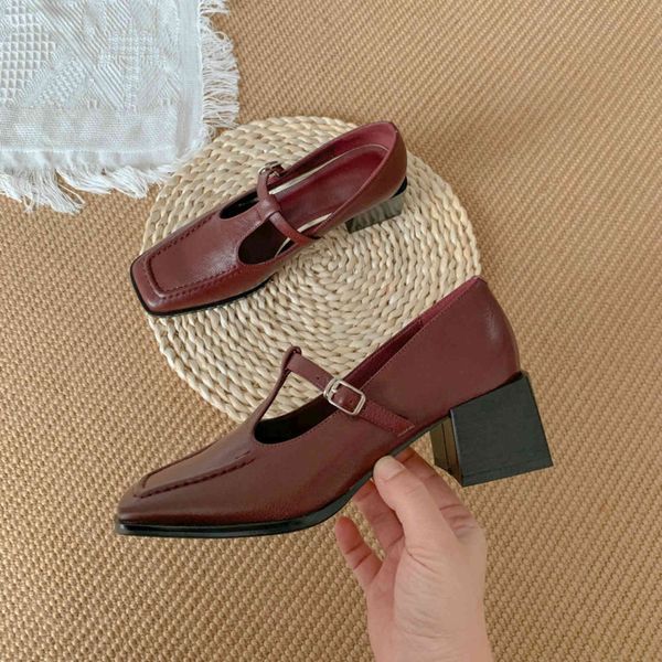 dress shoes qutaa spring autumn square toe retro women pumps genuine leather high heels t-strap buckle ladies size 34-39 59nf, Black
dress shoes qutaa spring autumn square toe retro women pumps genuine leather high heels t-strap buckle ladies size 34-39 59nf, Black