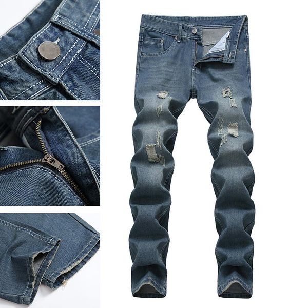 men's jeans spring and summer ripped light blue casual pants thin section young trendy students
men's jeans spring and summer ripped light blue casual pants thin section young trendy students