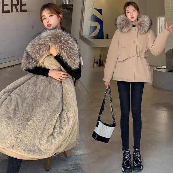 women's down & parkas drop winter short pie overcoming big fur collar cotton jacket, Black
women's down & parkas drop winter short pie overcoming big fur collar cotton jacket, Black