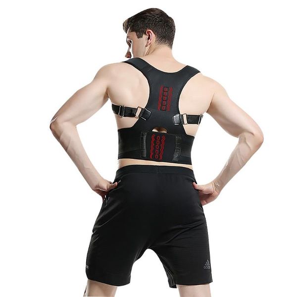 adjustable waist support posture back brace sports safety magnetic posture support brace corrector corset magnetic stand, Black;gray
adjustable waist support posture back brace sports safety magnetic posture support brace corrector corset magnetic stand, Black;gray