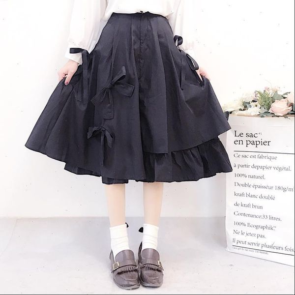 lolita bowknot high waist women pleated skirt 2021 korean fashion irregular ball gown cute ruffle black skirt midi
lolita bowknot high waist women pleated skirt 2021 korean fashion irregular ball gown cute ruffle black skirt midi