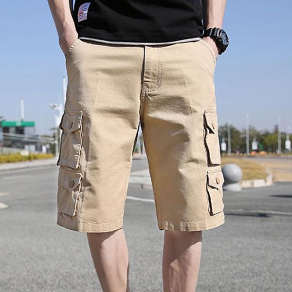 men's shorts summer fashion solid colors multi-pocket cotton loose work cargo casual military bermuda plus size pants#g3, White;black
men's shorts summer fashion solid colors multi-pocket cotton loose work cargo casual military bermuda plus size pants#g3, White;black