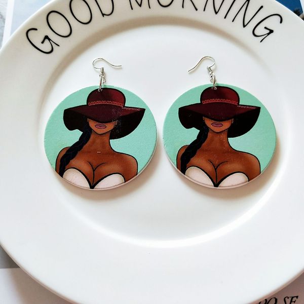 designer jewellery earrings womenexaggerated head design geometric round wood earrings fashion wood earrings, Golden
designer jewellery earrings womenexaggerated head design geometric round wood earrings fashion wood earrings, Golden