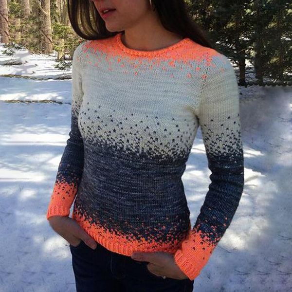 women's sweaters 2021 autumn winter fashion casual long sleeve o neck slim fit knitted gradient color pullovers sweater, White;black
women's sweaters 2021 autumn winter fashion casual long sleeve o neck slim fit knitted gradient color pullovers sweater, White;black