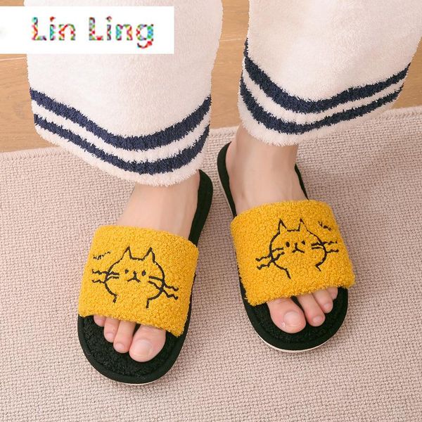 slippers house cartoon cats couples fur for women bedroom cotton plush warm flat ladies shoes non-slip indoor fuzzy slides, Black
slippers house cartoon cats couples fur for women bedroom cotton plush warm flat ladies shoes non-slip indoor fuzzy slides, Black