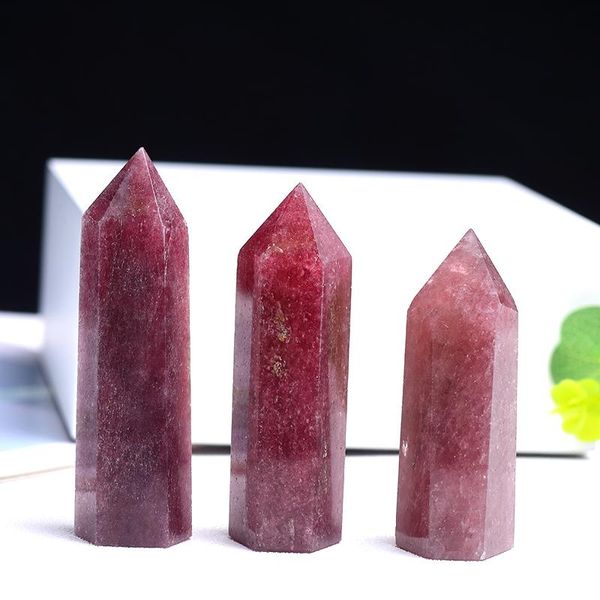 decorative objects & figurines wholesale strawberry crystal hexagonal column natural point mineral ornament healing wand collection and home
decorative objects & figurines wholesale strawberry crystal hexagonal column natural point mineral ornament healing wand collection and home